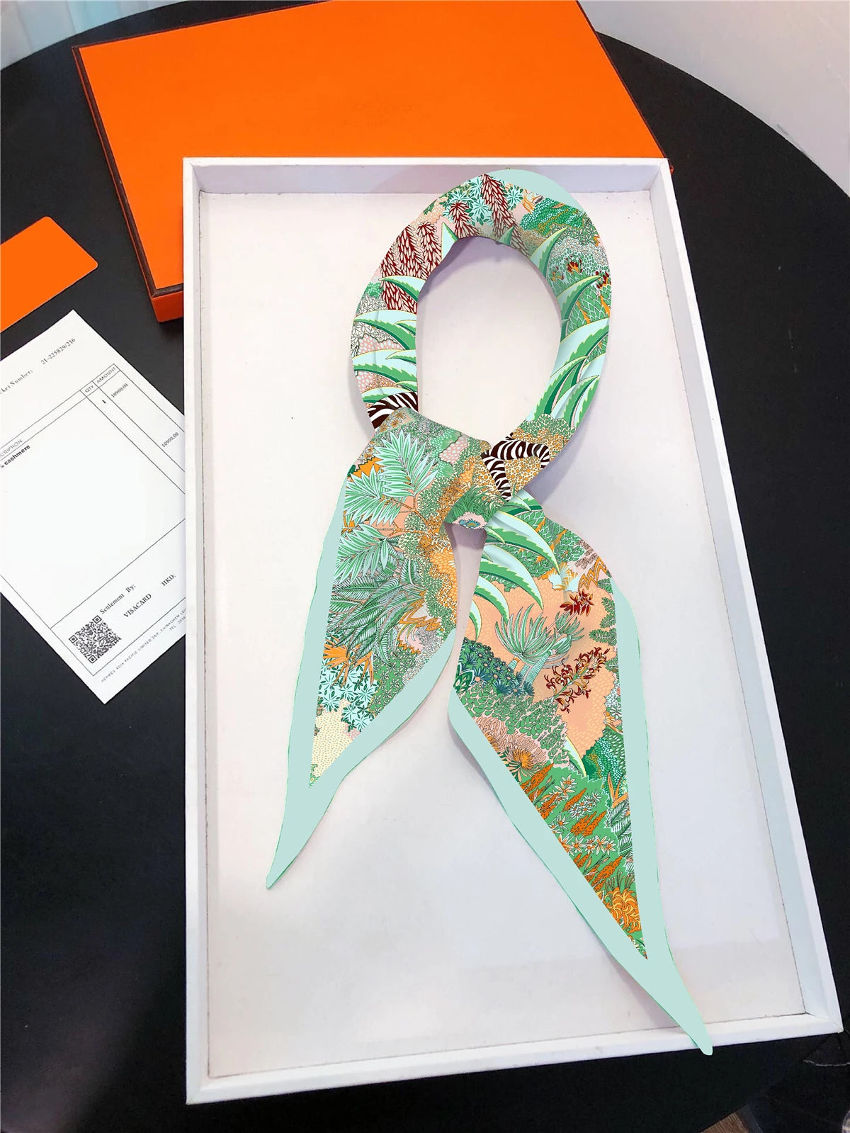 Jungle Zebra Diamond Silk Scarf