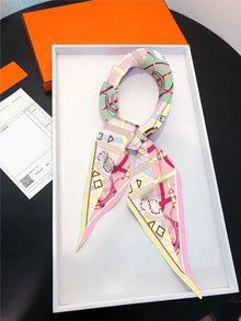 Rope Print Diamond  Silk Scarf