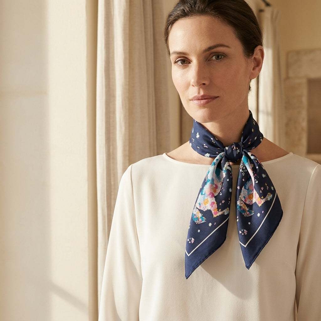 Horse Diamond Silk Scarf